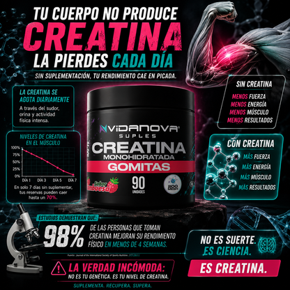 GummyBeast™ – Creatina Monohidratada en Gomitas, Potencia Máxima con Sabor Irresistible