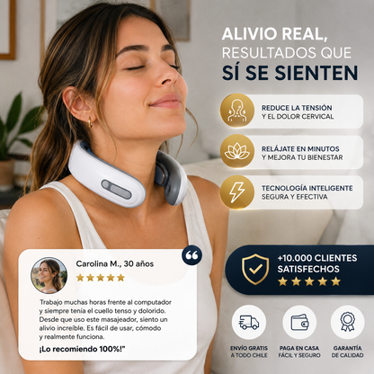 NeckRelax™ – Masajeador Eléctrico de Cuello, Alivia Tensión y Dolor en Minutos